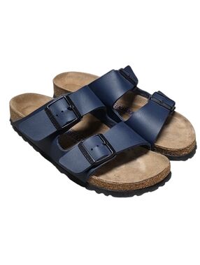 BIRKENSTOCK SOFT FOOTBED SANDALS NAVY BLUE 37/US 6